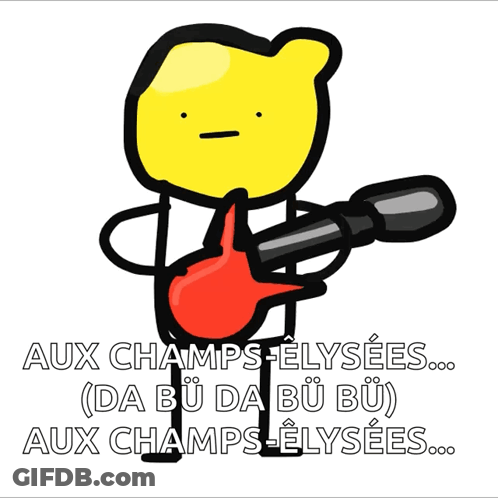 Cartoon Lemon Holding Microphone And Guitar GIF