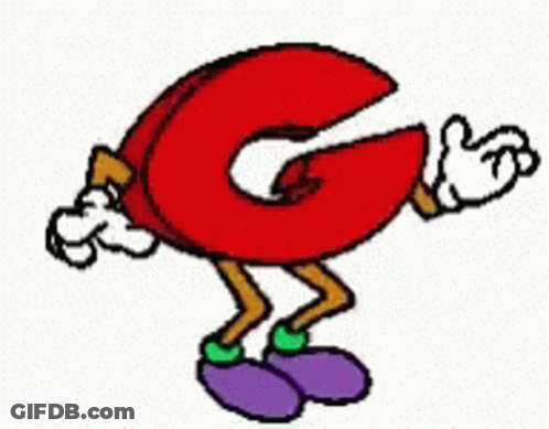 Cartoon Letter G With Arms And Legs GIF