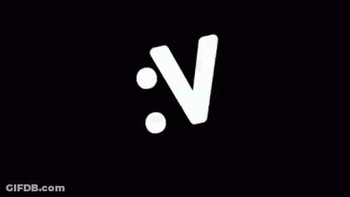 Cartoon Letter V On Rainbow Background GIF