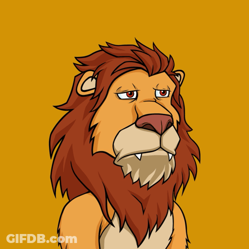 Cartoon Lion Thumbs Up Good Luck GIF