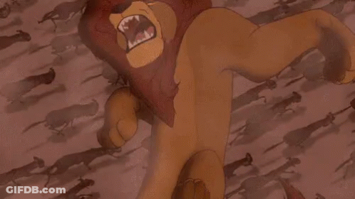 Cartoon Lion With Mouth Wide Open GIF