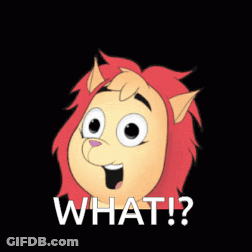 Cartoon Lion With Question Mark Saying What GIF