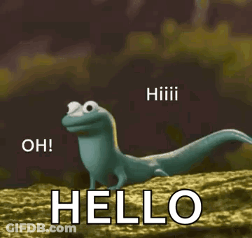 Cartoon Lizard Thumbs Up Saying Hello GIF
