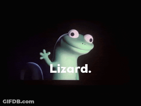Cartoon Lizard With Lizard Text GIF