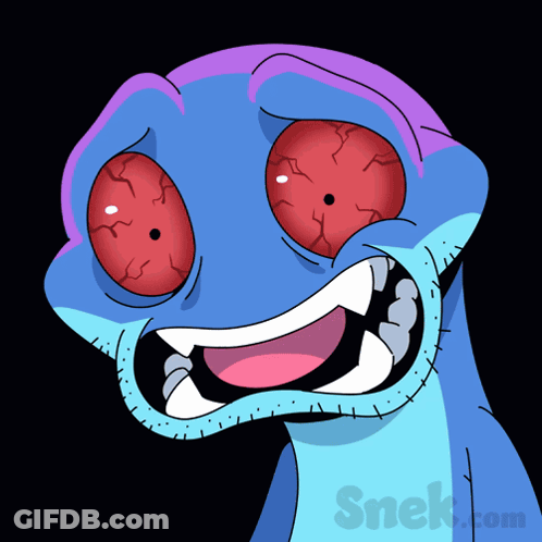 Cartoon Lizard With Red Eyes Snek.com GIF