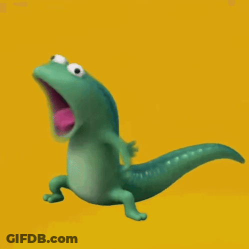 Cartoon Lizard With Tongue Out GIF