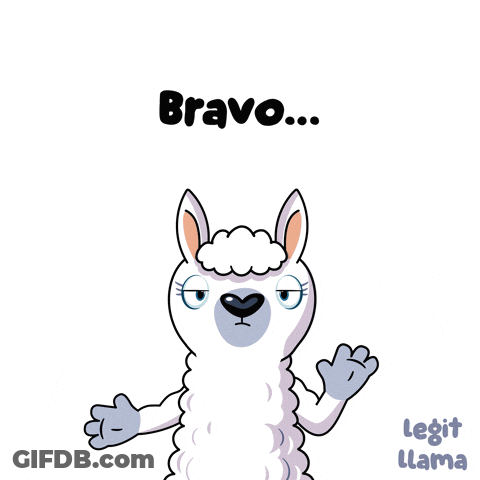 Cartoon Llama Bravo GIF