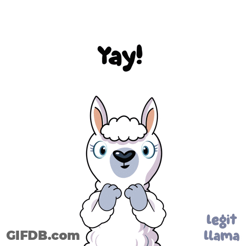 Cartoon Llama Fist Pump Yay GIF