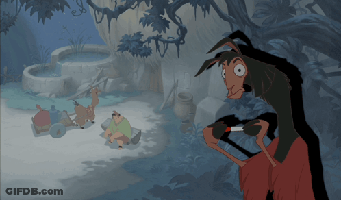 Cartoon Llama Smoking Cigarette In Jungle GIF