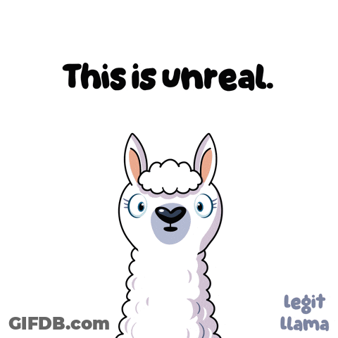 Cartoon Llama Surprised This Is Unreal GIF