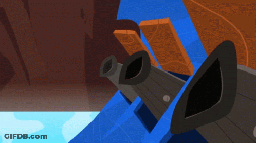 Cartoon Machine With Smoke From Exhaust Pipes GIF