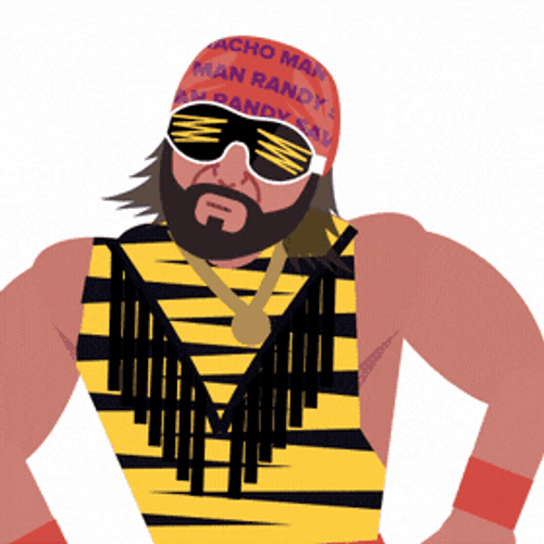 Cartoon Macho Man Oh Yeah Screaming GIF