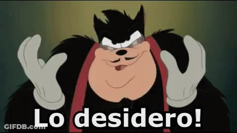 Cartoon Making Funny Face Saying Lo Desidero GIF