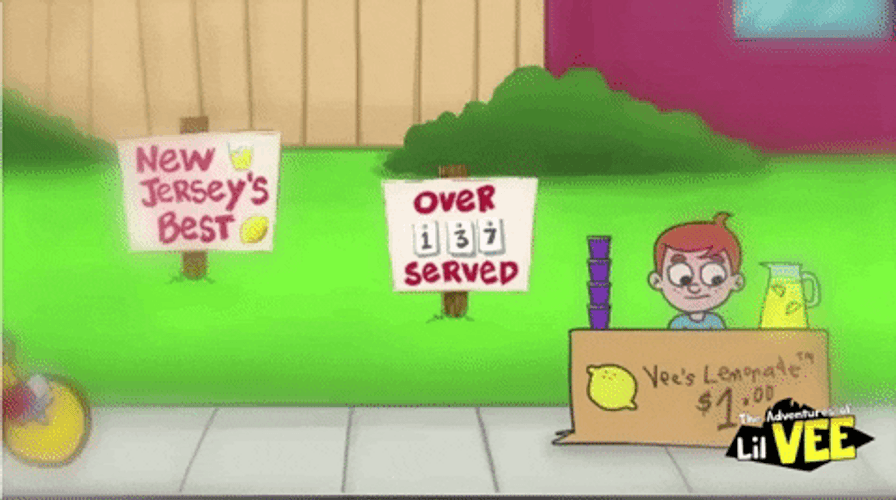 Cartoon Making Lemon Sales GIF