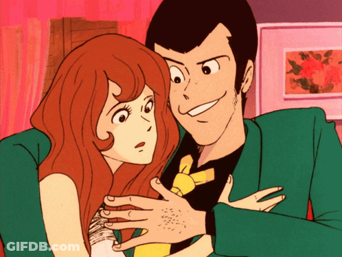 Cartoon Man And Woman Hugging GIF