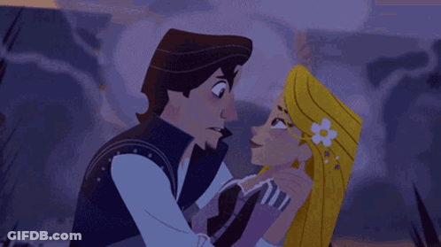 Cartoon Man And Woman Hugging GIF
