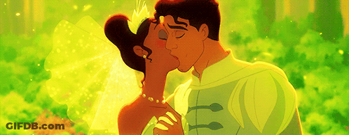 Cartoon Man And Woman Kissing GIF