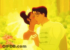 Cartoon Man And Woman Kissing GIF