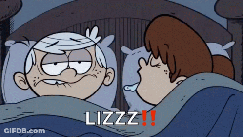 Cartoon Man And Woman Lying In Bed Lizzz GIF