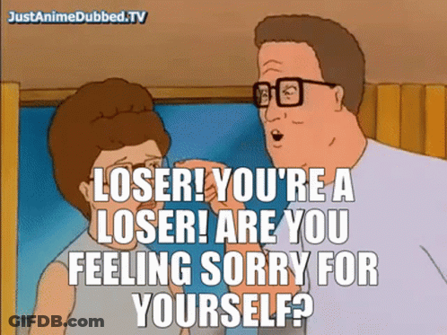 Cartoon Man And Woman Saying Loser You're A Loser GIF