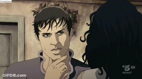 Cartoon Man And Woman With 5 GIF