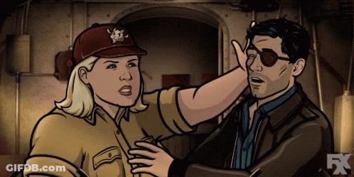 Cartoon Man And Woman With FX Logo GIF