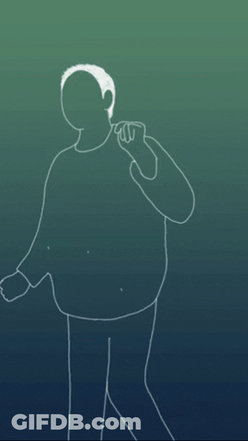 Cartoon Man Animated Happy Dance GIF