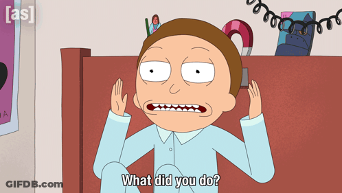 Cartoon Man Asking What Did You Do GIF