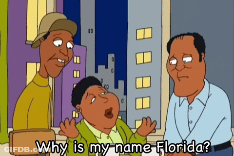 Cartoon Man Asking Why Is His Name Florida GIF