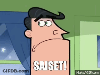 Cartoon Man At Window Saying Saiset GIF
