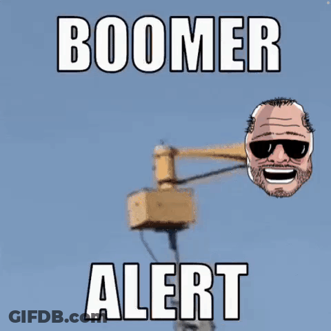Cartoon Man Boomer Alert GIF