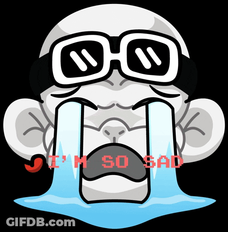 Cartoon Man Crying I'm So Sad GIF