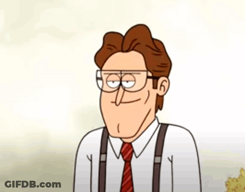 Cartoon Man Drinking World's Best Boss Cup GIF