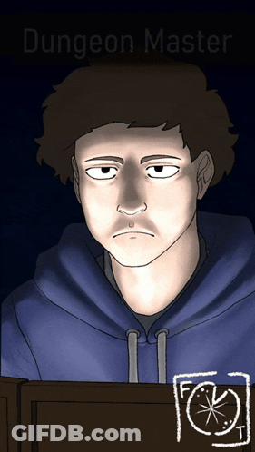 Cartoon Man Dungeon Master's Approved GIF