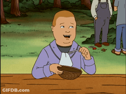 Cartoon Man Eating Bowl Of Cereal GIF