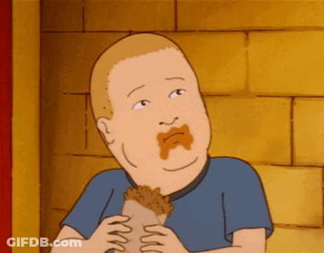Cartoon Man Eating Bowl Of Popcorn GIF