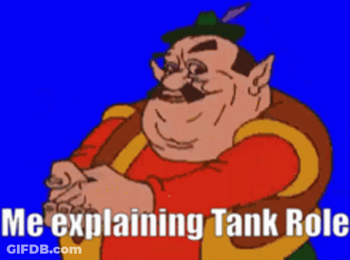 Cartoon Man Explaining Tank Role GIF