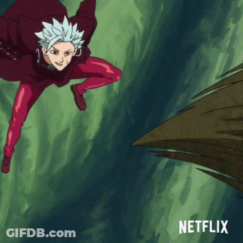 Cartoon Man Flying Through Air GIF