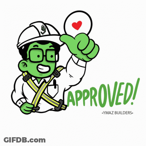Cartoon Man Giving Thumbs Up Approved GIF