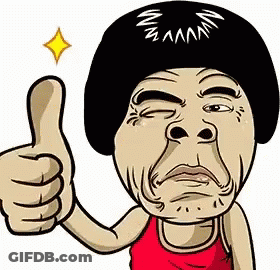 Cartoon Man Giving Thumbs Up GIF