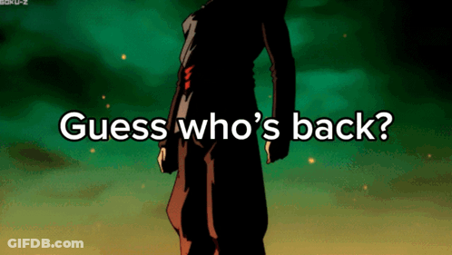 Cartoon Man Guess Who's Back GIF