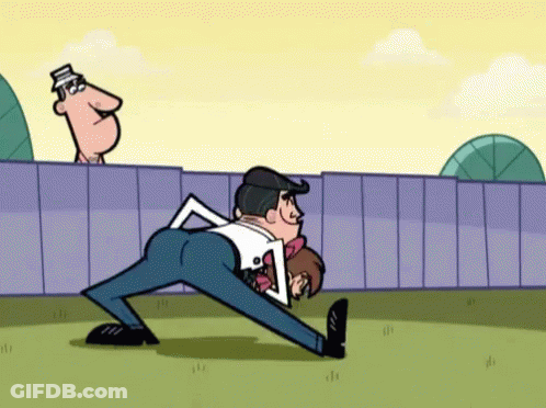 Cartoon Man Holding Another Man GIF