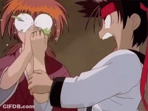 Cartoon Man Holding Another Man's Hand Making Funny Face GIF