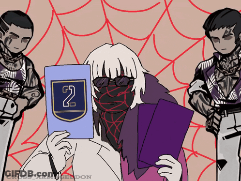 Cartoon Man Holding Book Number 2 GIF