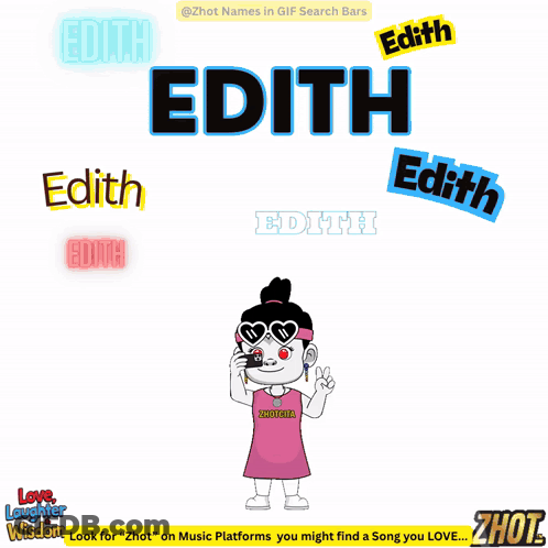 Cartoon Man Holding Broken Heart Surrounded By Names Edith GIF