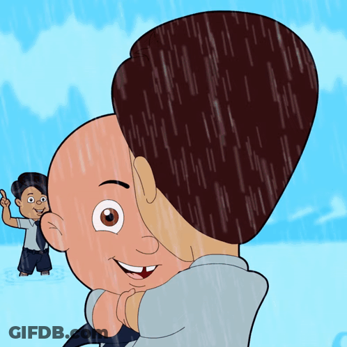 Cartoon Man Holding Child GIF
