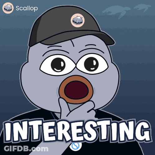 Cartoon Man Holding Donut Saying Interesting GIF