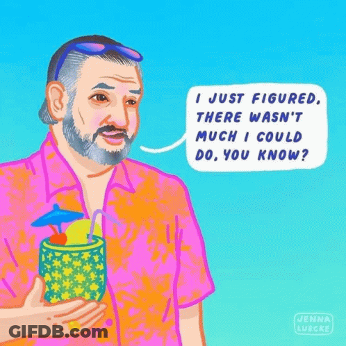Cartoon Man Holding Drink Talking About Volunteering At Warming Center GIF