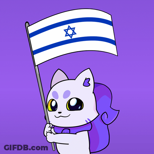 Cartoon Man Holding Flag With Bird GIF
