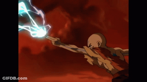 Cartoon Man Holding Lightning Bolt GIF
